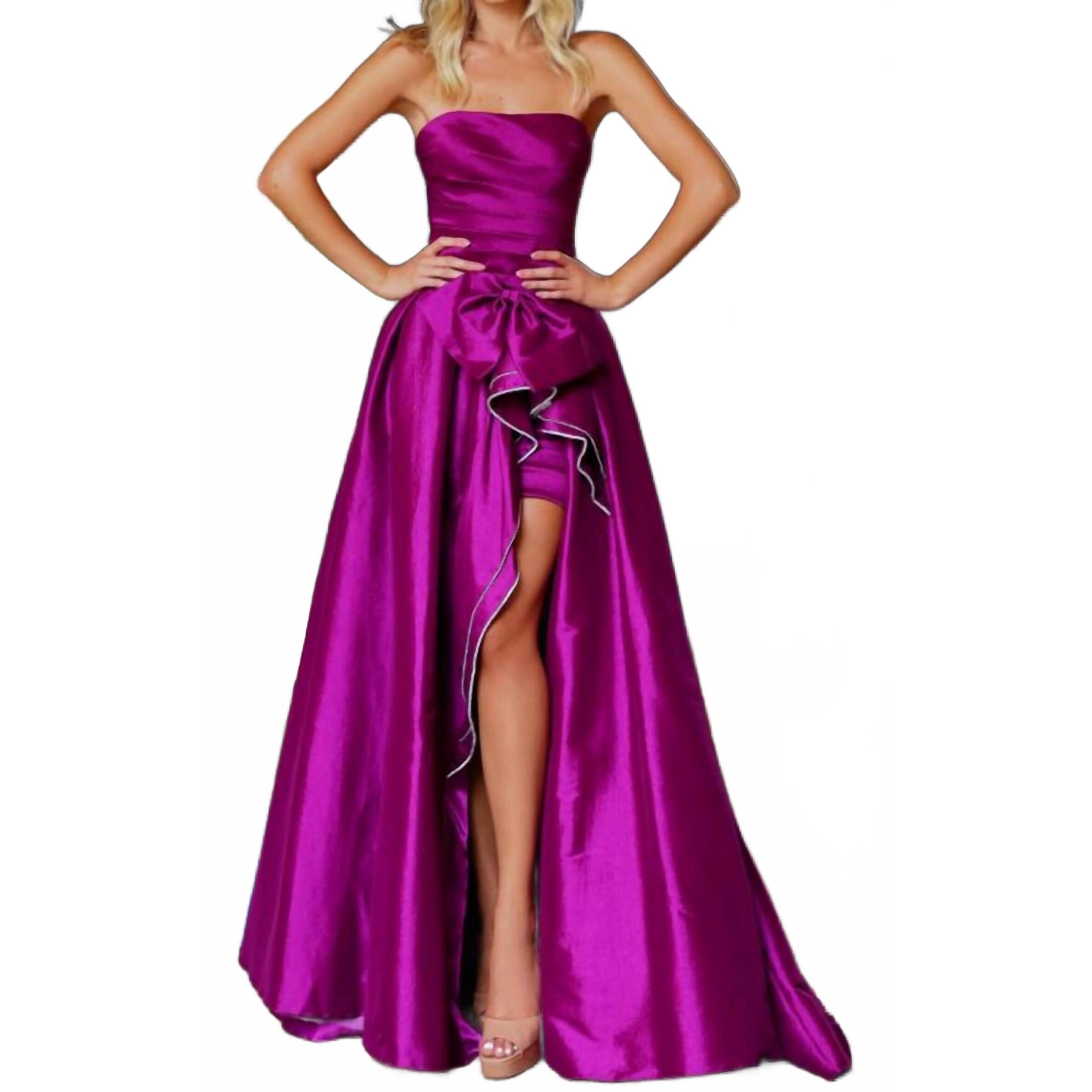 New Clarisse 2-In-1 Cocktail Dress In Plum